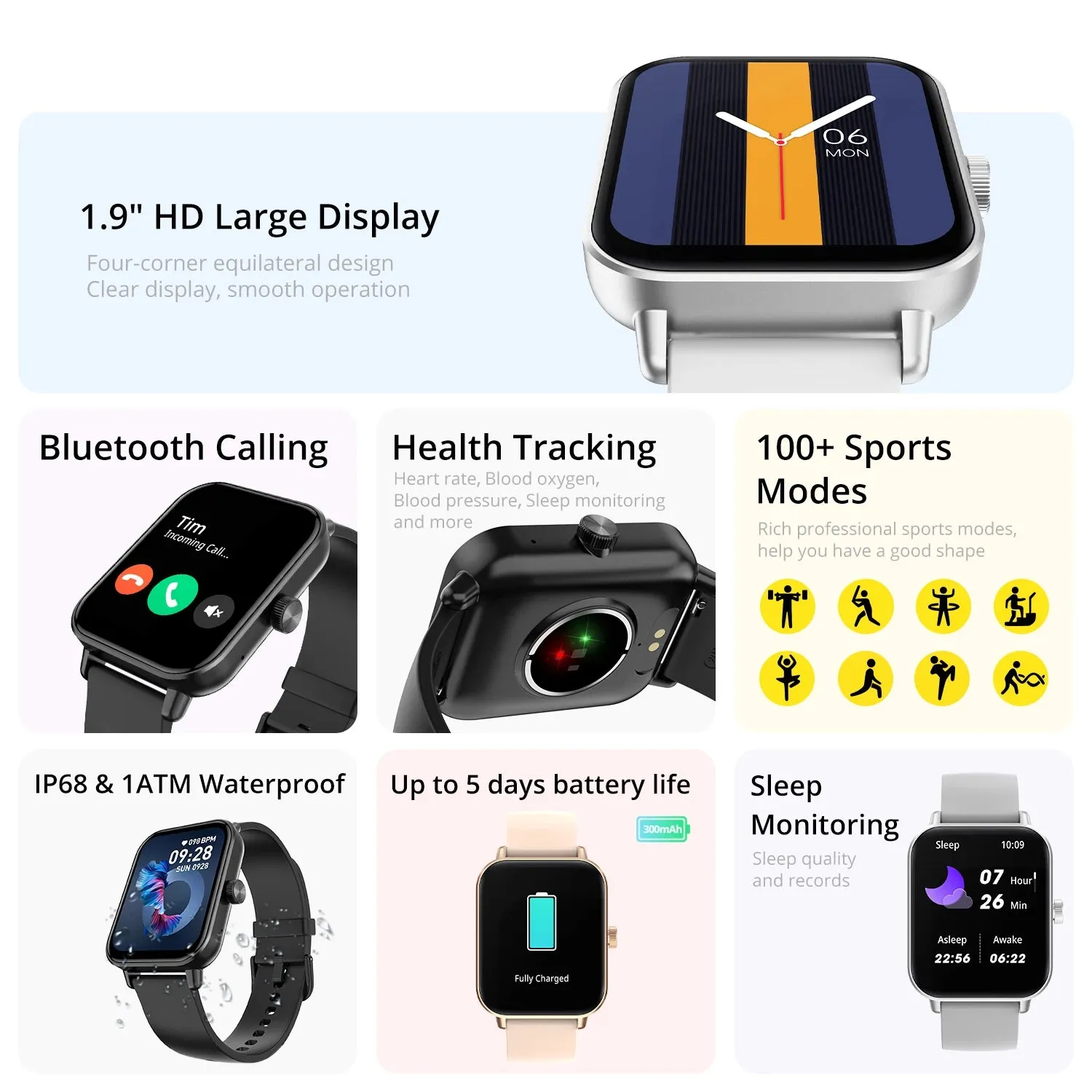 COLMI P81 1.90" HD Display Smart Fitness Watch