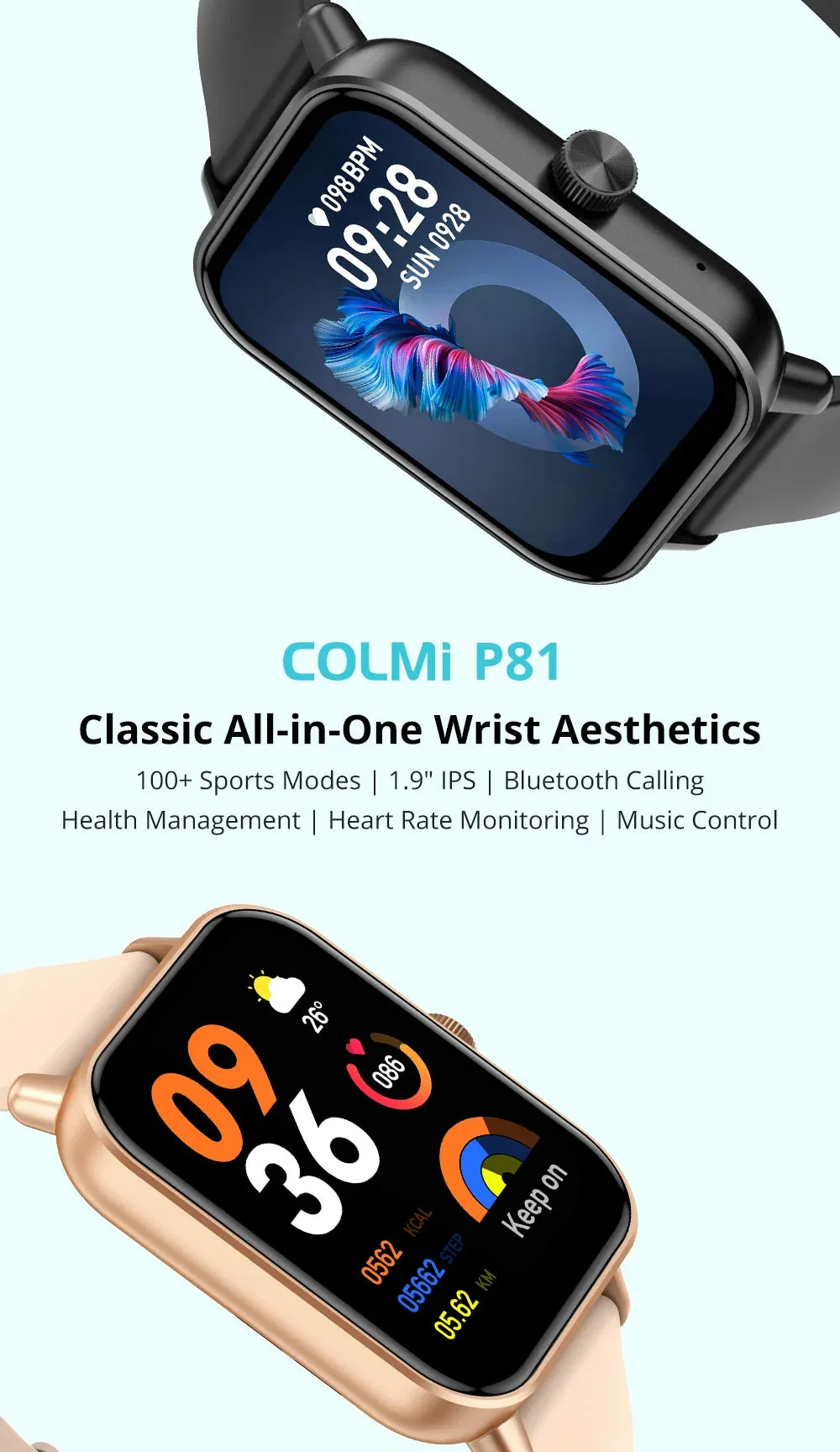 COLMI P81 1.90" HD Display Smart Fitness Watch