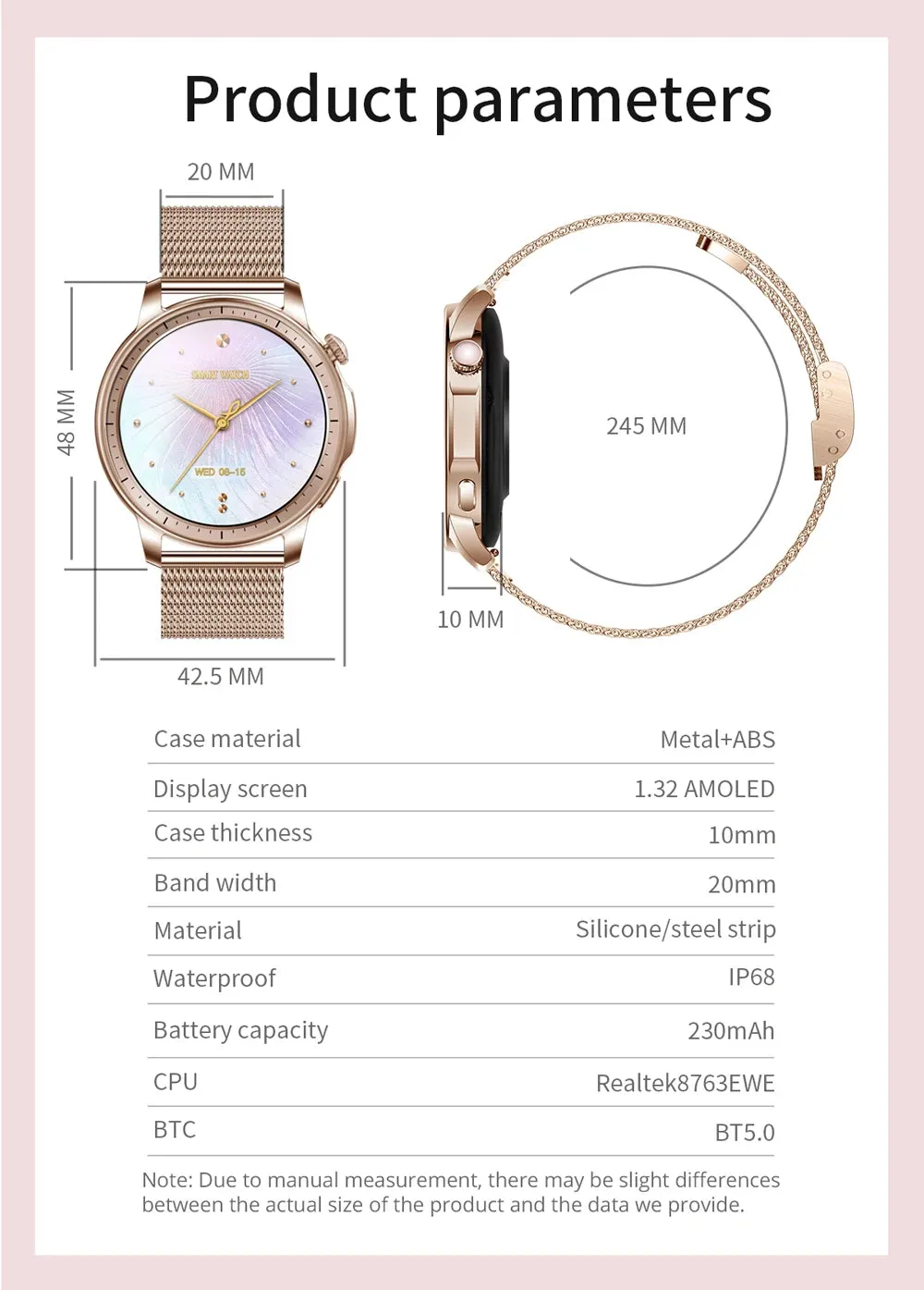 COLMI V65 1.32" AMOLED Smart Fitness Watch