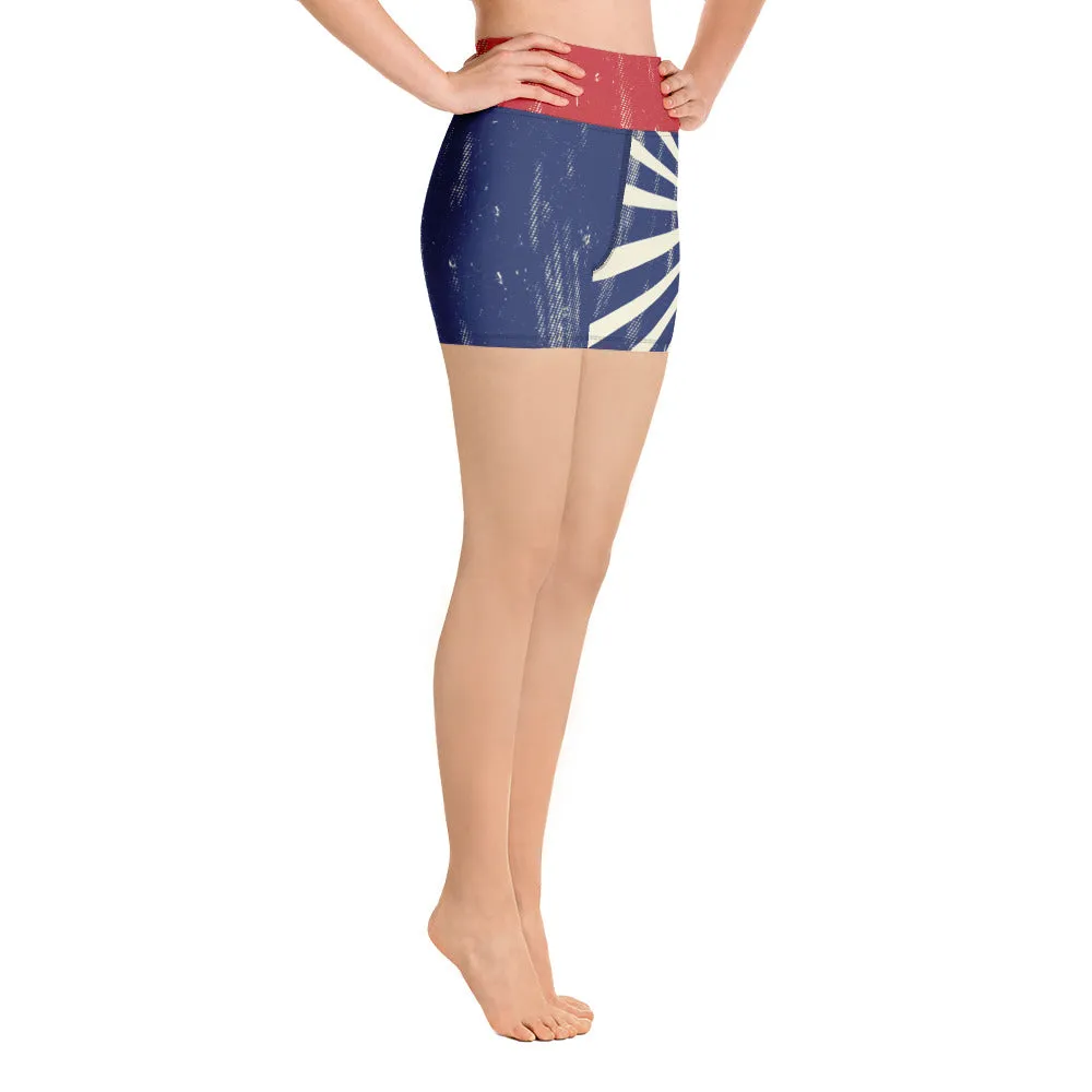 Colorado Flag Grunge - Yoga Shorts