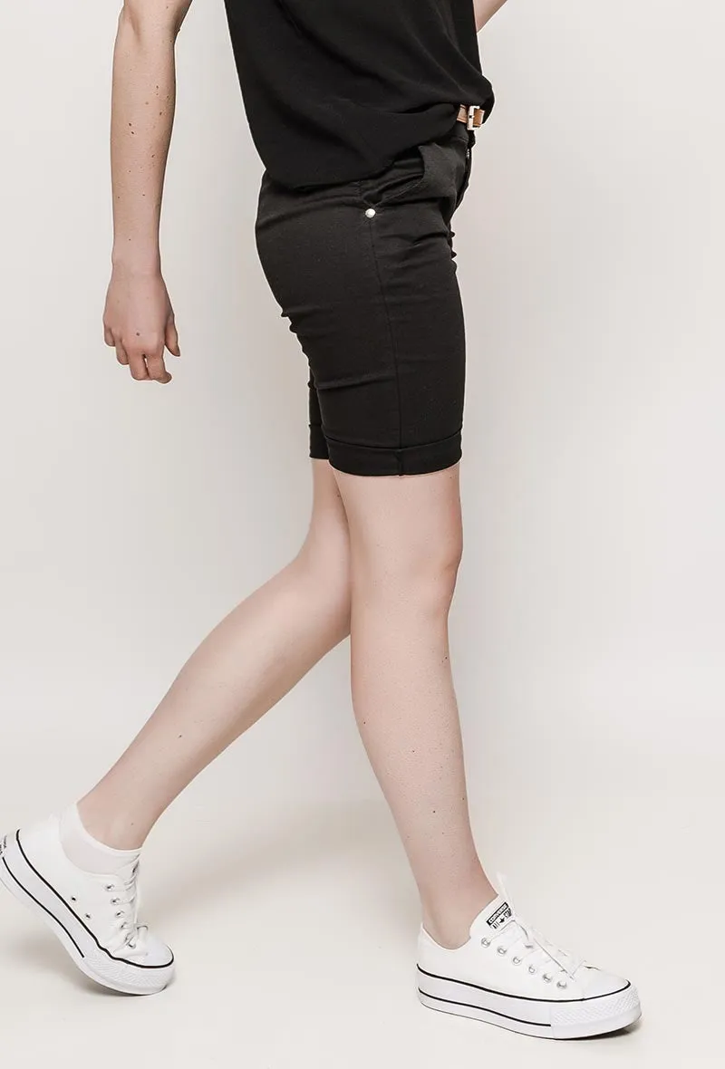 COPE CLOTHING : Knee Shorts - Black