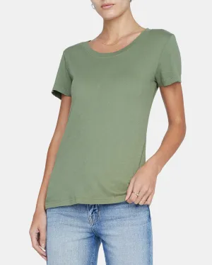 CORY SCOOP NECK TEE IN CLOVER