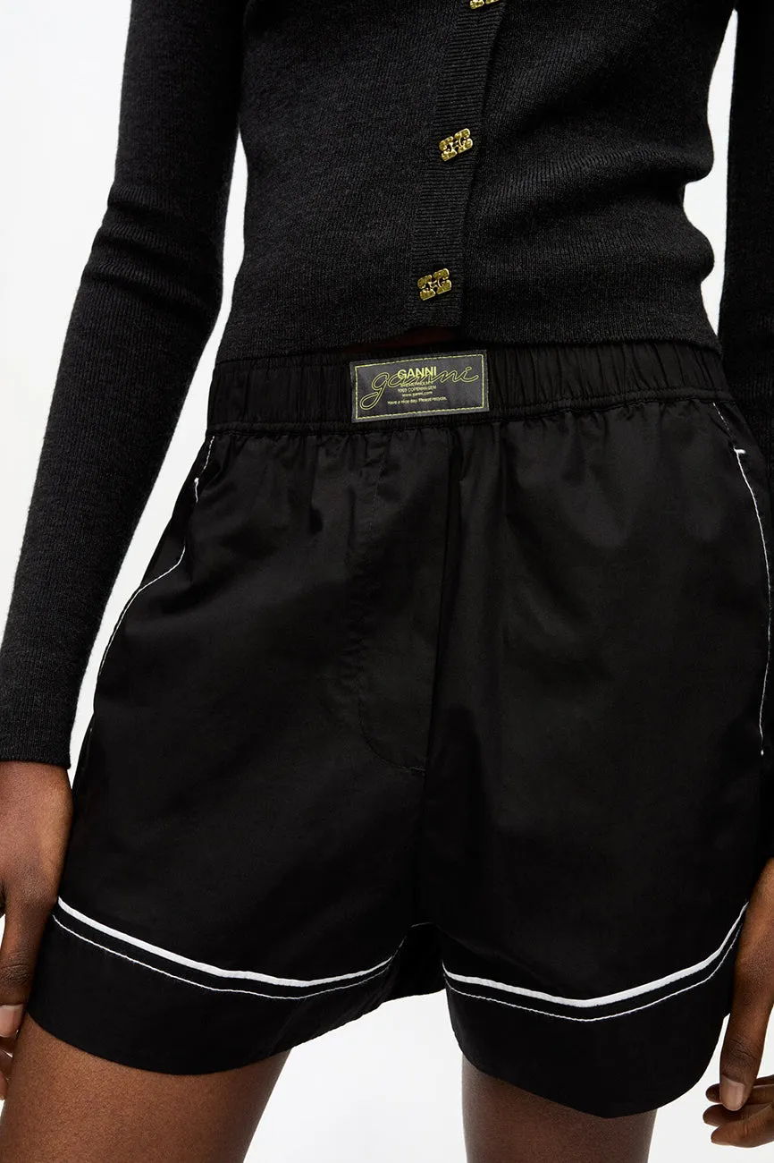 COTTON POPLIN SHORTS