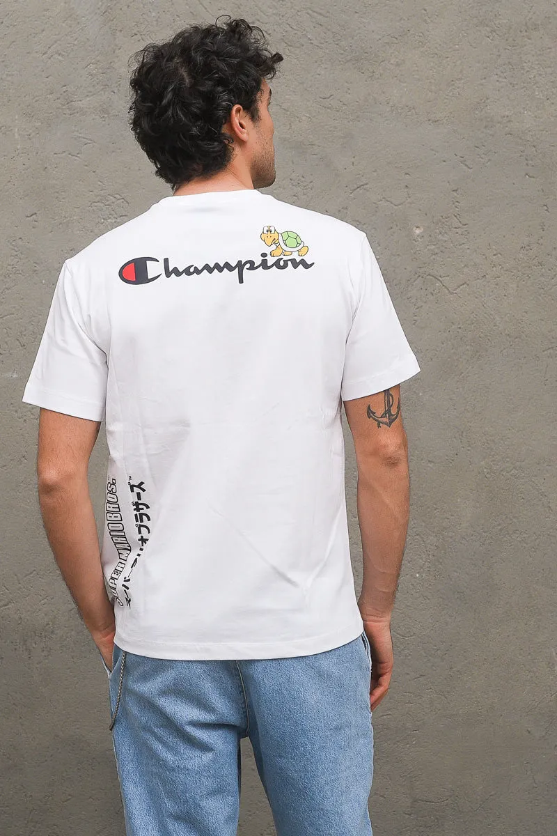 Crewneck T-shirt Champion X Super Mario - White