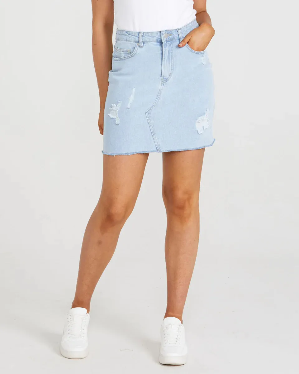 Dani Denim Skirt - Ice Wash