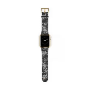 Dark Grey Camo Camouflage Print 38mm/42mm Watch Band For Apple Watch- Made in USA
