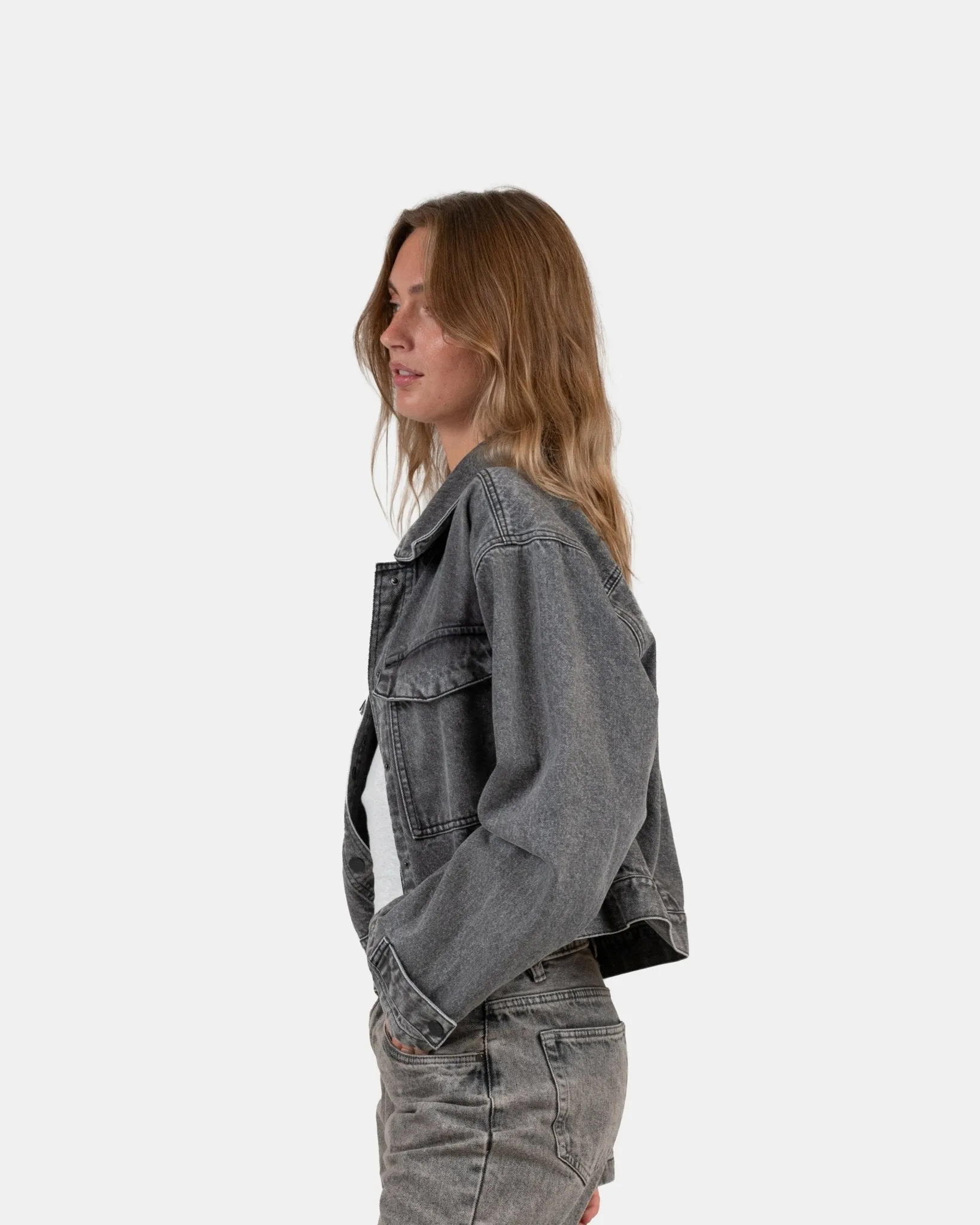 Denim Jacket washed Grey