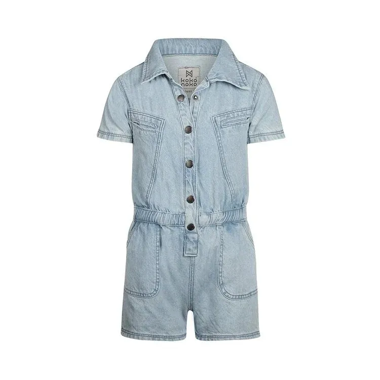 Denim Jumpsuit Short