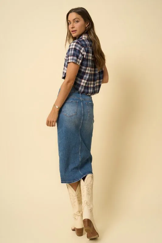 Denim Midi Skirt