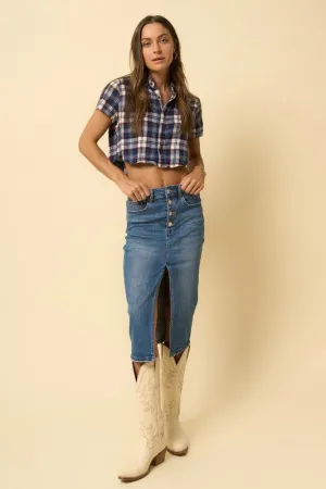 Denim Midi Skirt