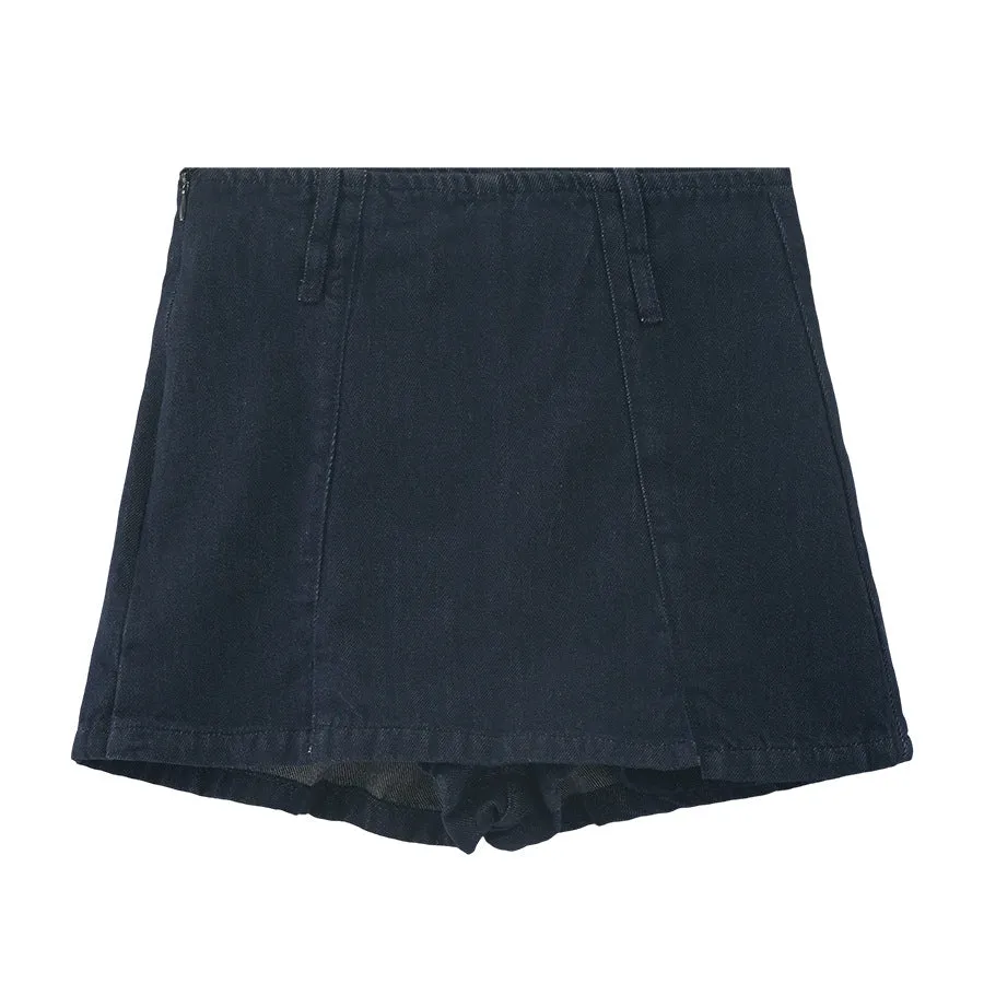 Denim short skirts