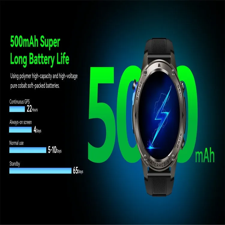 DM56 1.43 inch Color Screen Smart Watch, Support Bluetooth Call / Health Monitoring(Silver)