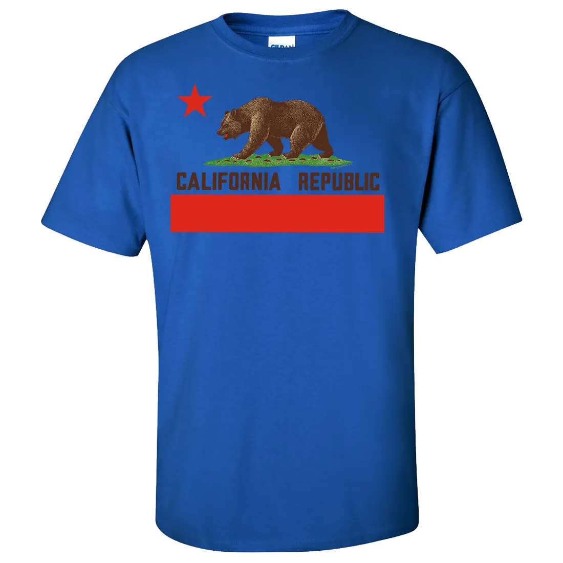 Don Pimentel California Republic Bear Flag Brown Text Asst Colors T-shirt/tee