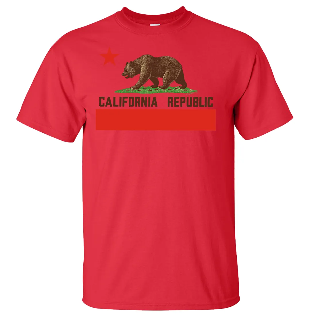 Don Pimentel California Republic Bear Flag Brown Text Asst Colors T-shirt/tee