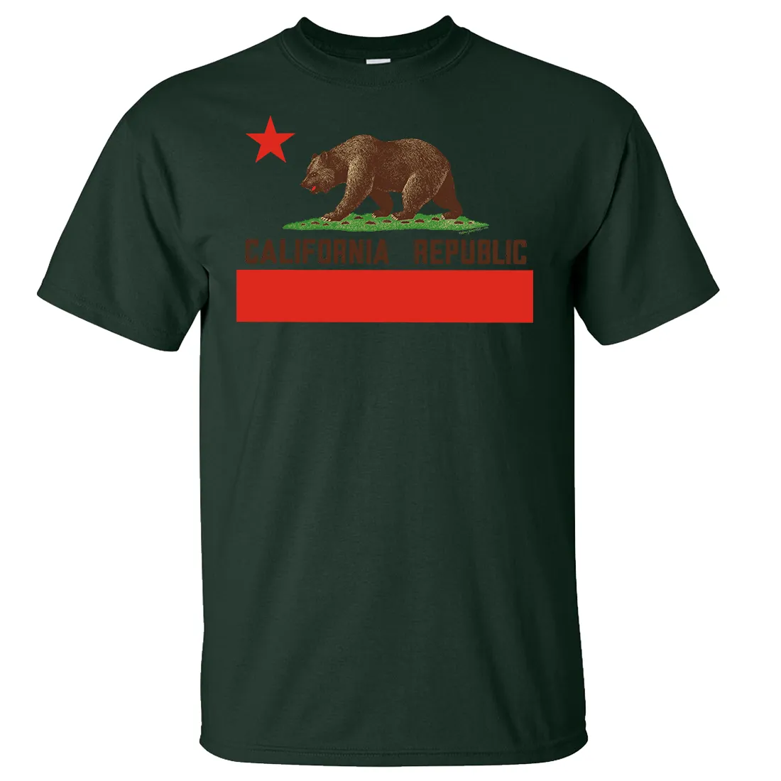 Don Pimentel California Republic Bear Flag Brown Text Asst Colors T-shirt/tee
