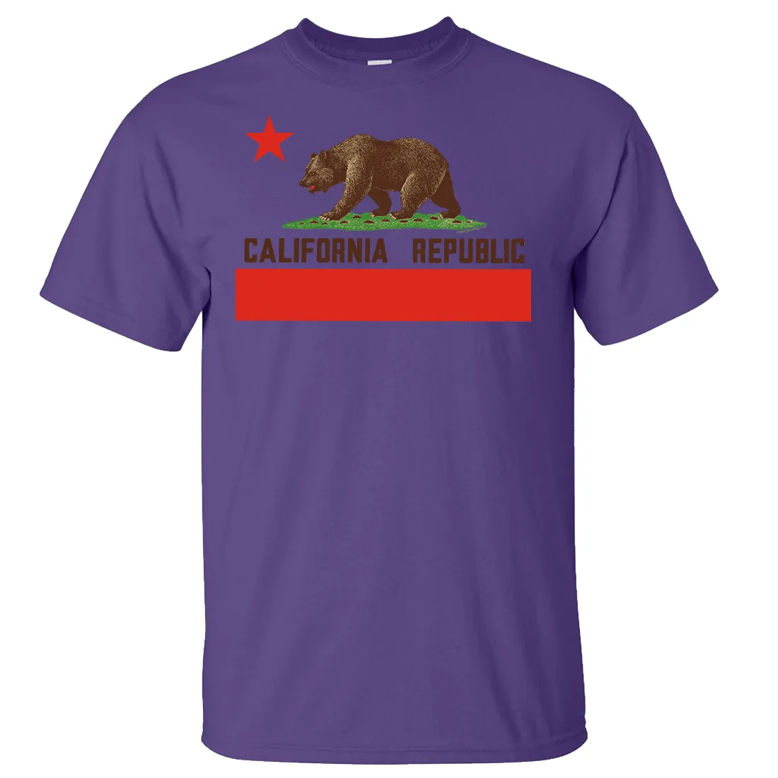 Don Pimentel California Republic Bear Flag Brown Text Asst Colors T-shirt/tee