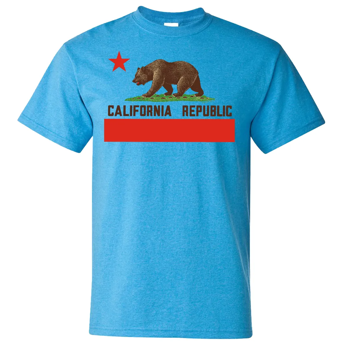 Don Pimentel California Republic Bear Flag Brown Text Asst Colors T-shirt/tee