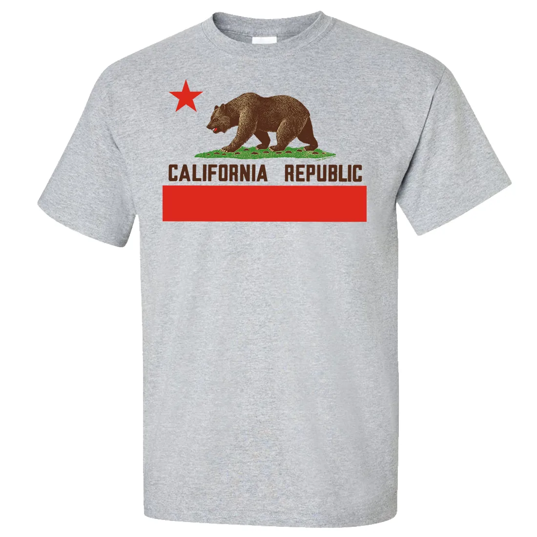 Don Pimentel California Republic Bear Flag Brown Text Asst Colors T-shirt/tee