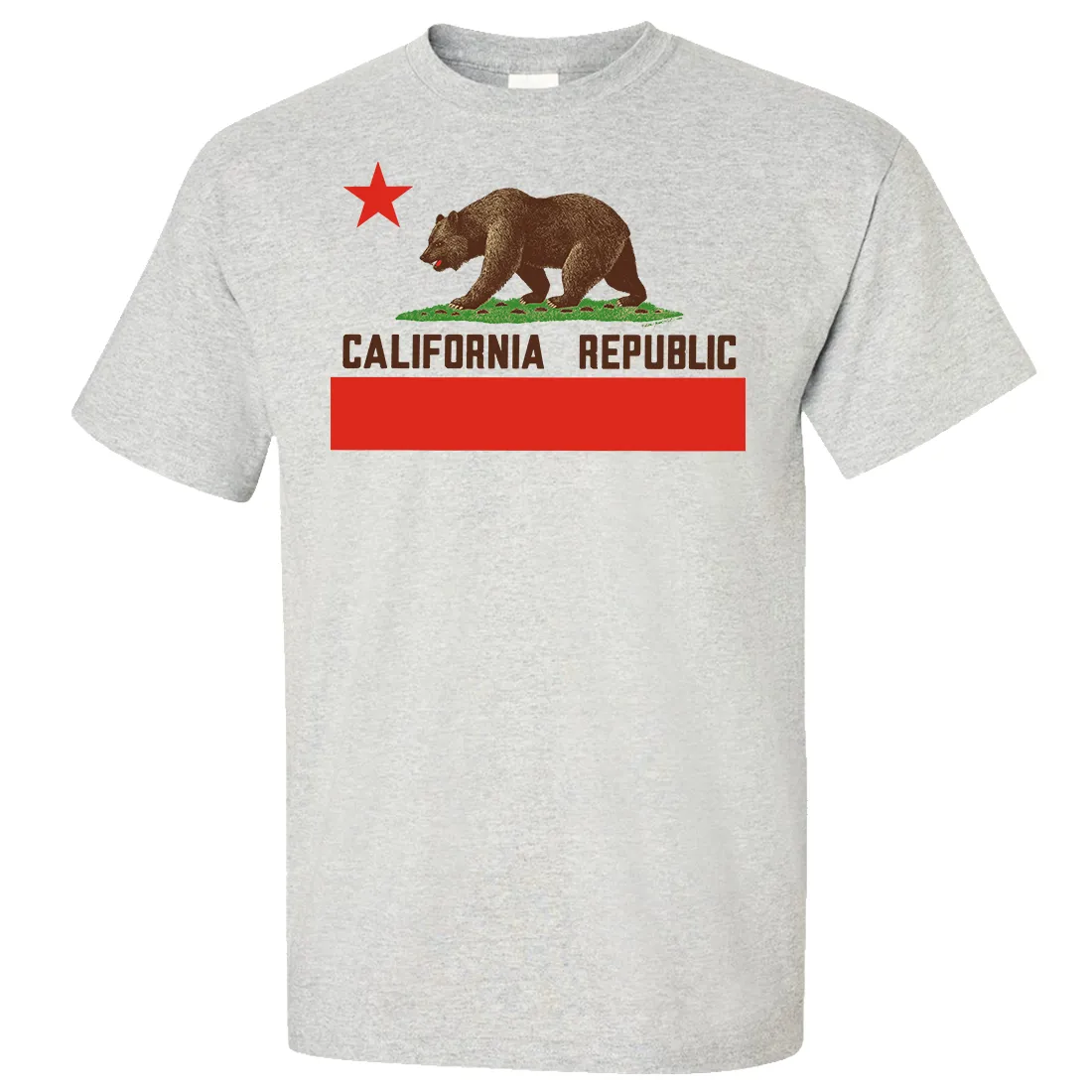 Don Pimentel California Republic Bear Flag Brown Text Asst Colors T-shirt/tee