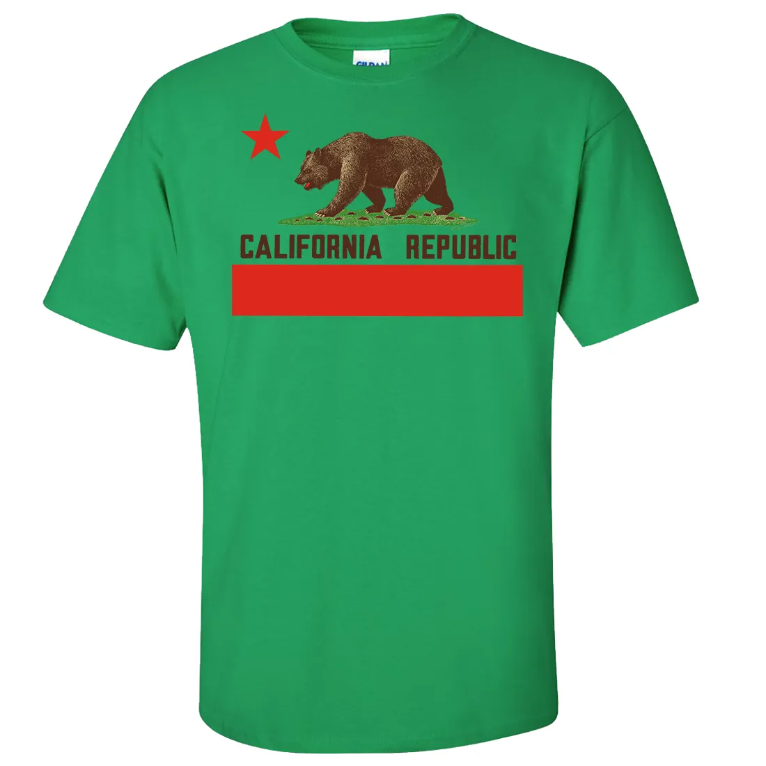 Don Pimentel California Republic Bear Flag Brown Text Asst Colors T-shirt/tee