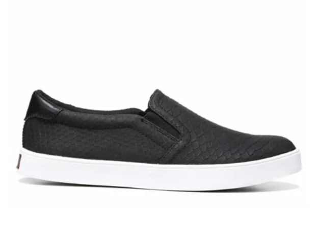 DR SCHOLLS Womens Black Python Madison Platform Slip On (US 7.5)