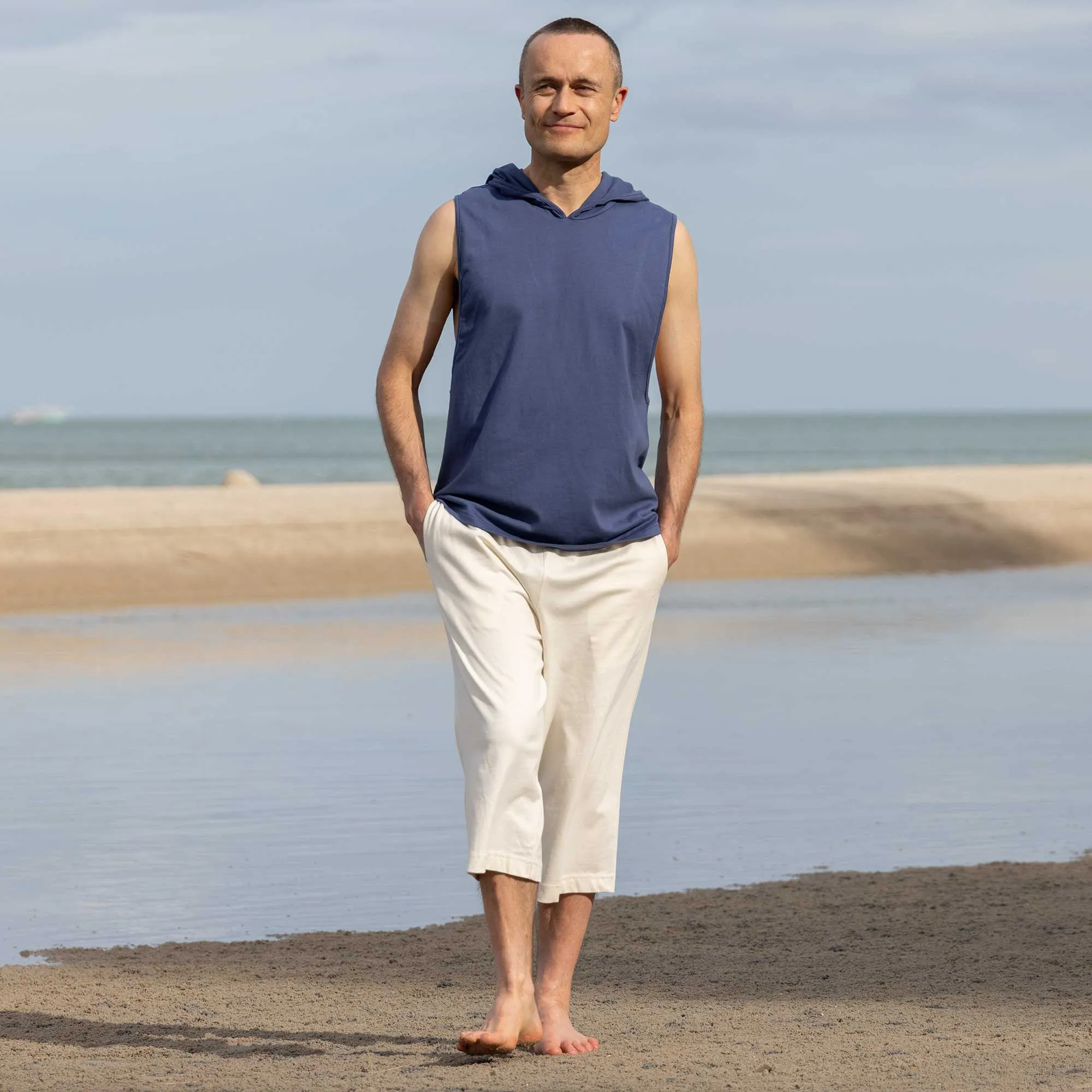 DREW 100% Organic Cotton Dorm Shorts (Unisex) (OC thread, Organic Elastic Waistband, Plastic-free, 100% Biodegradable)
