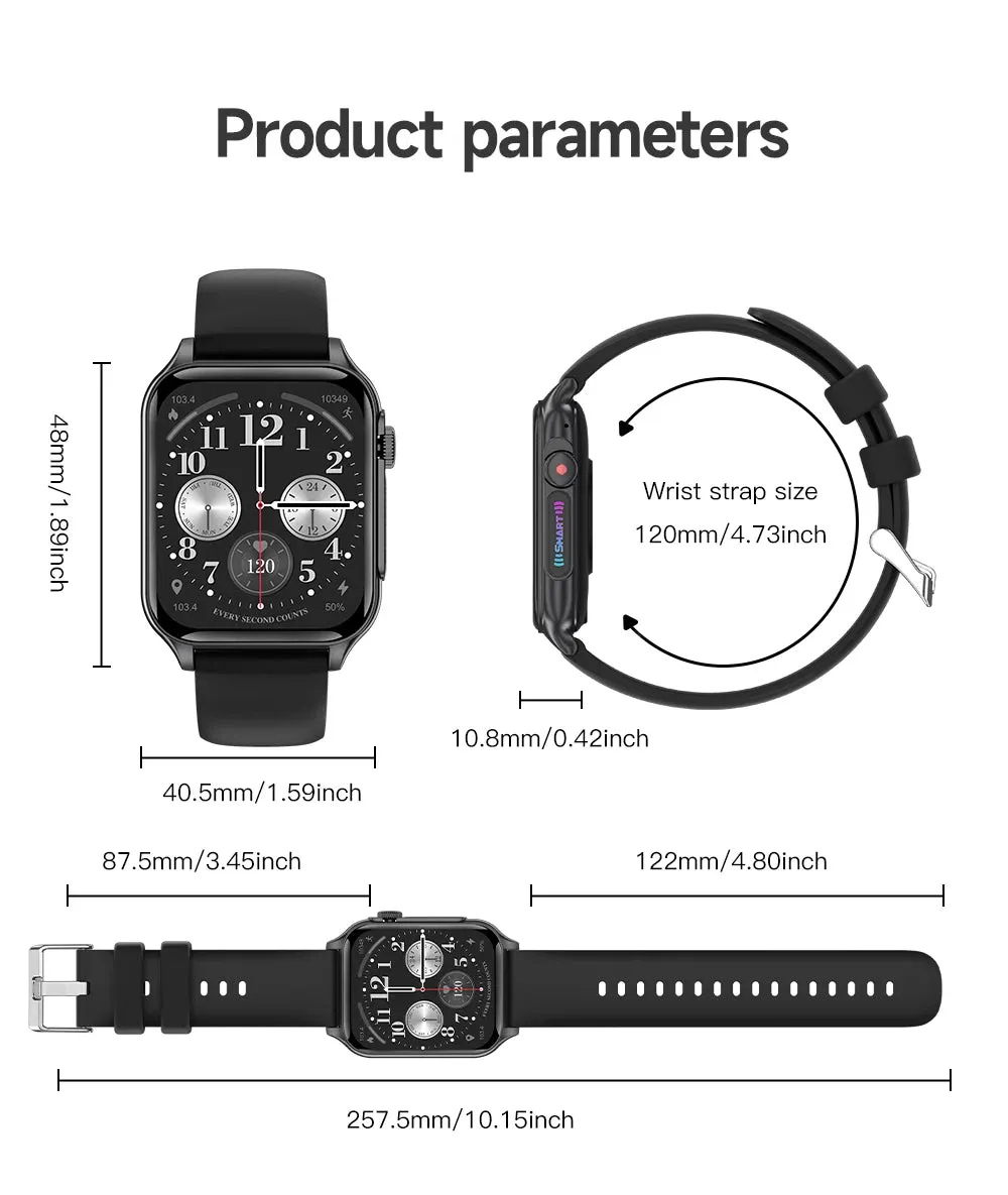EFFEOKKI 1.96" HD Display Smart Fitness Watch