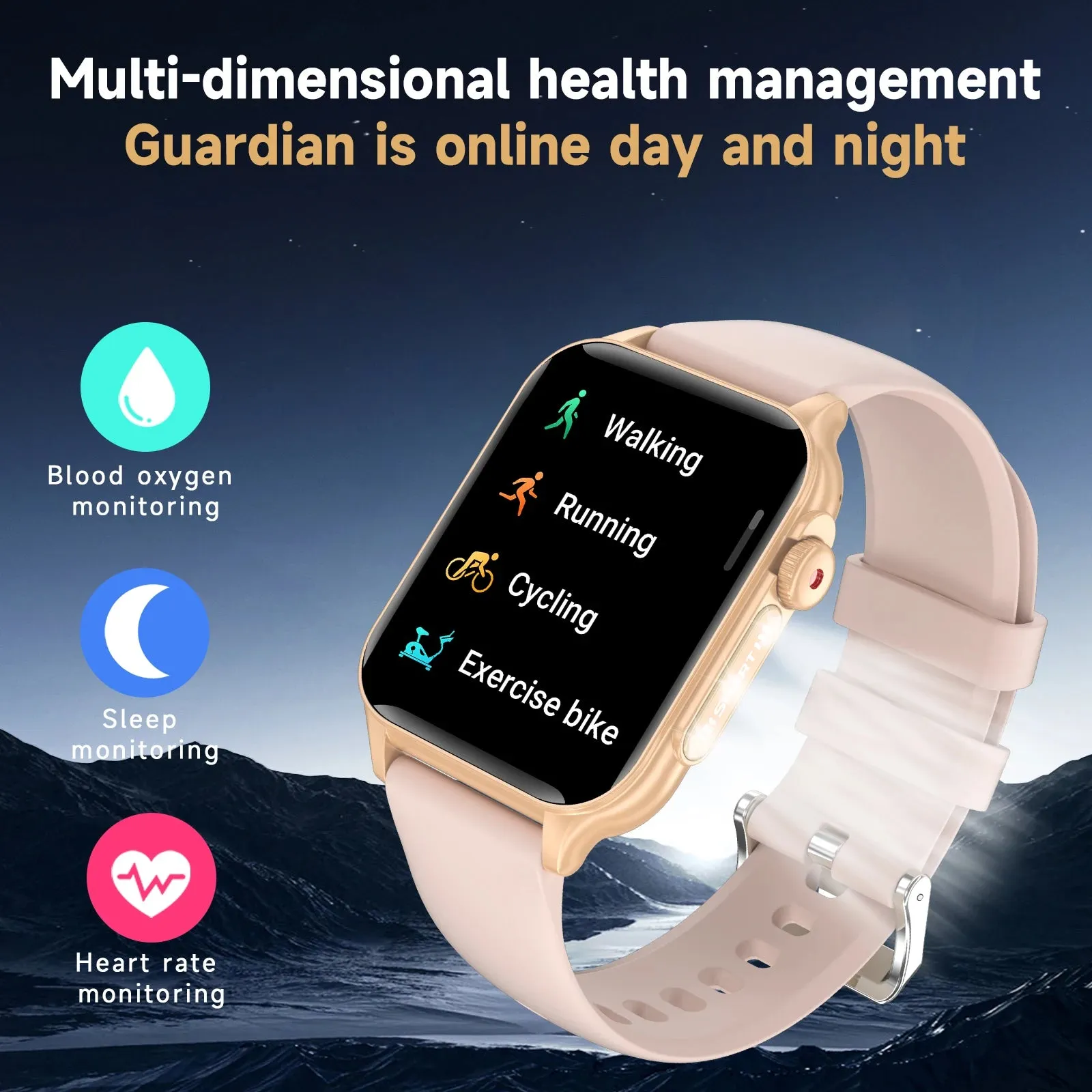 EFFEOKKI 1.96" HD Display Smart Fitness Watch