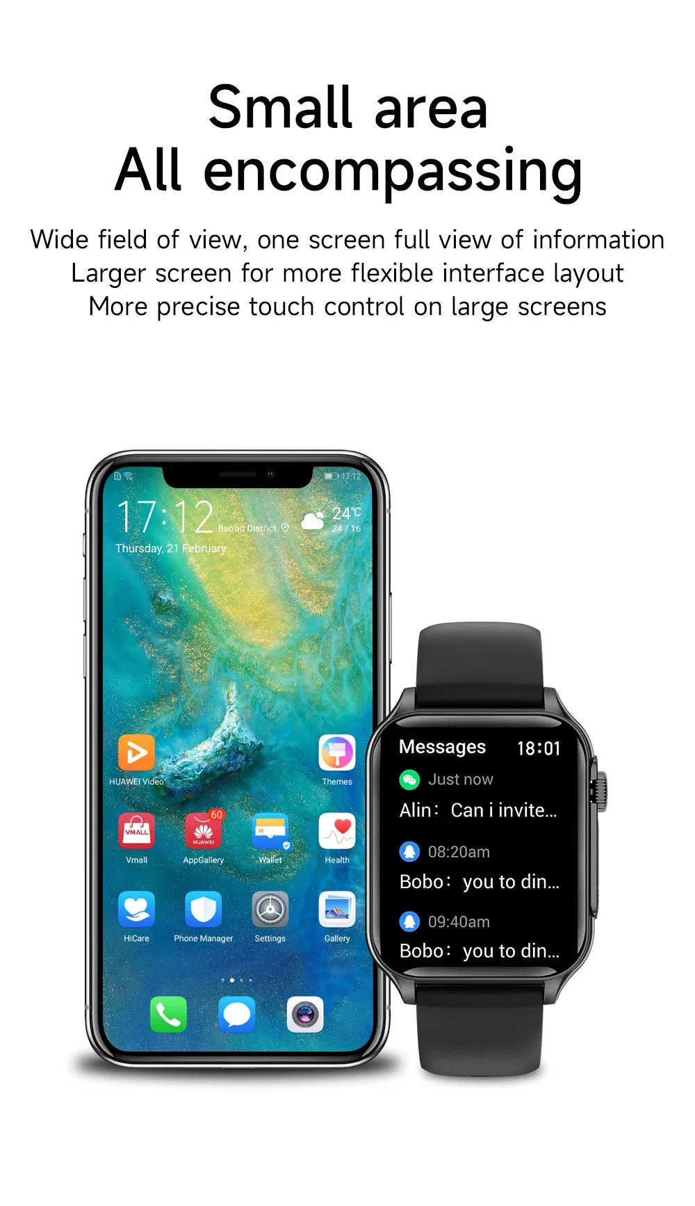 EFFEOKKI 1.96" HD Display Smart Fitness Watch