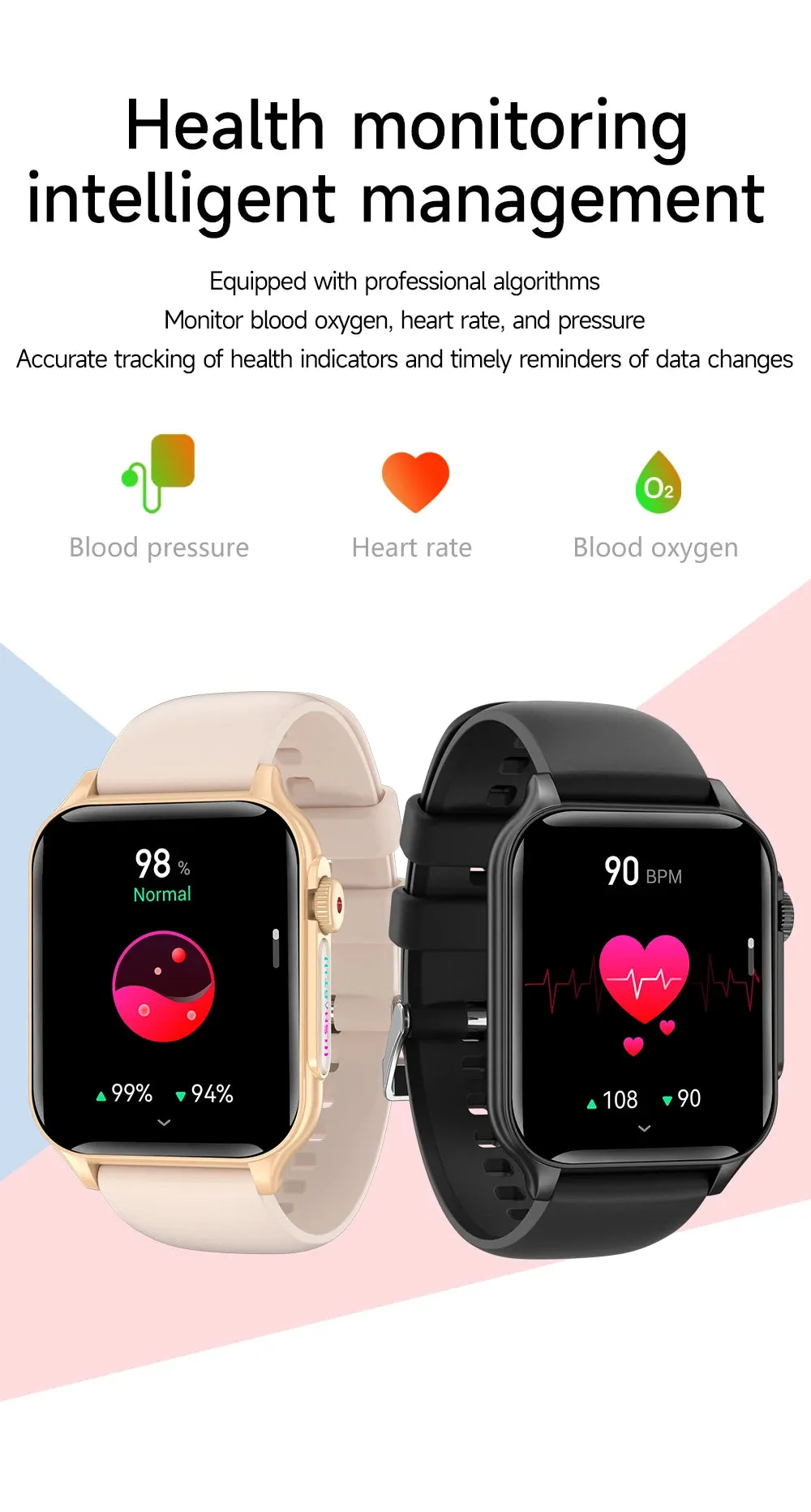 EFFEOKKI 1.96" HD Display Smart Fitness Watch