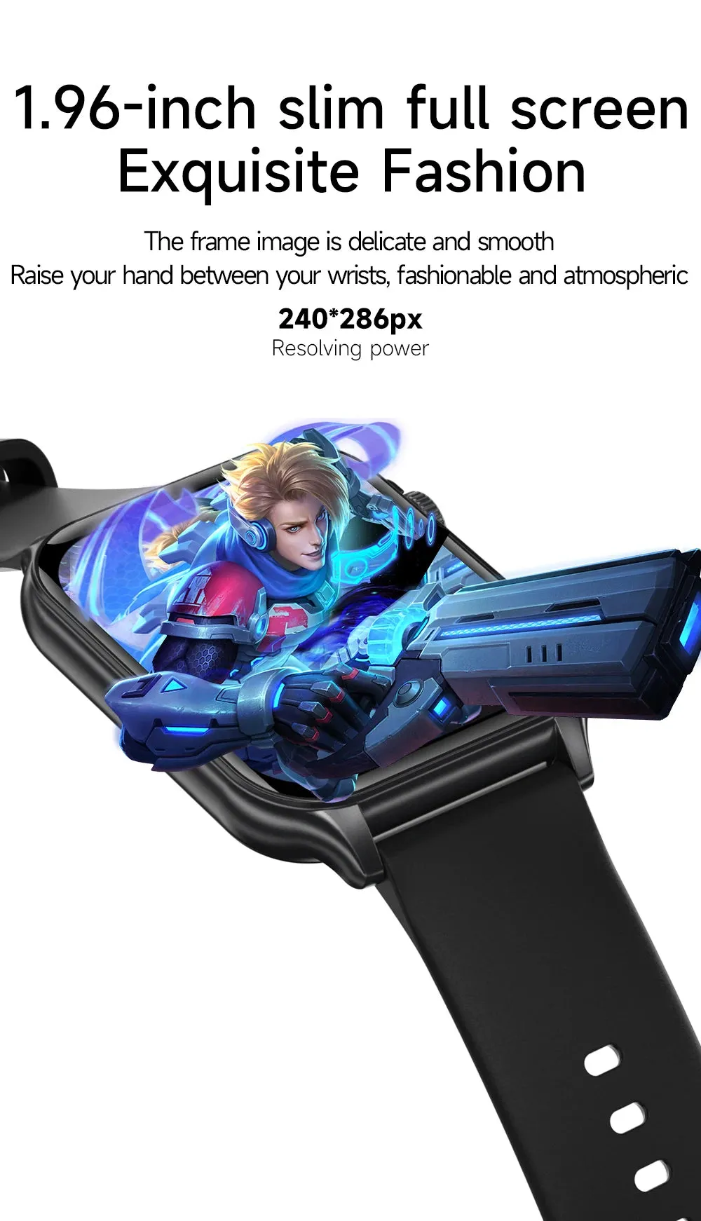 EFFEOKKI 1.96" HD Display Smart Fitness Watch