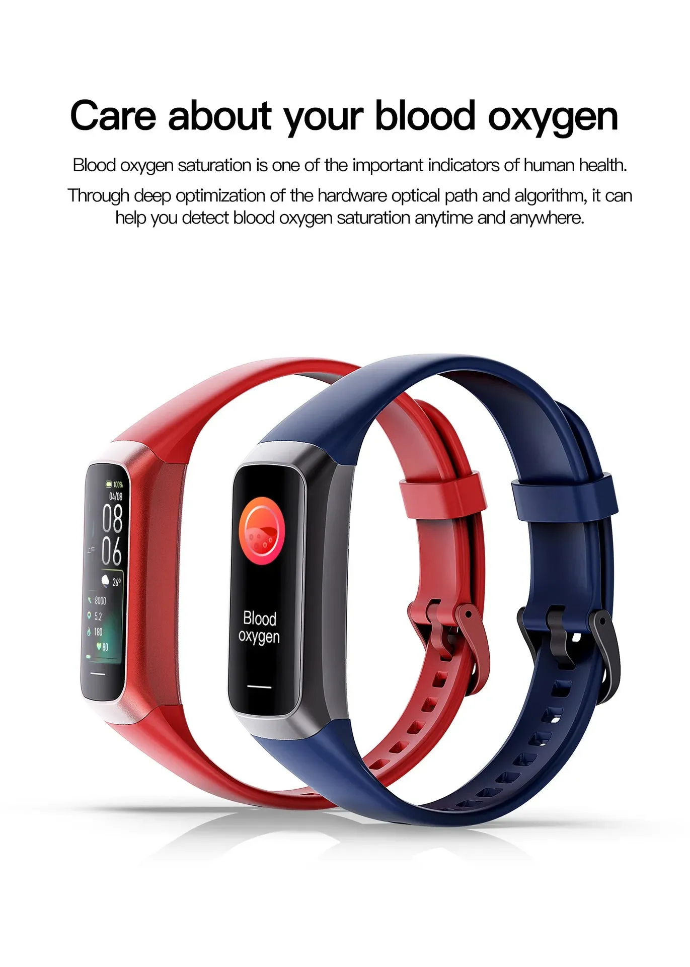 EFFEOKKI C60 1.10" AMOLED Smart Fitness Band