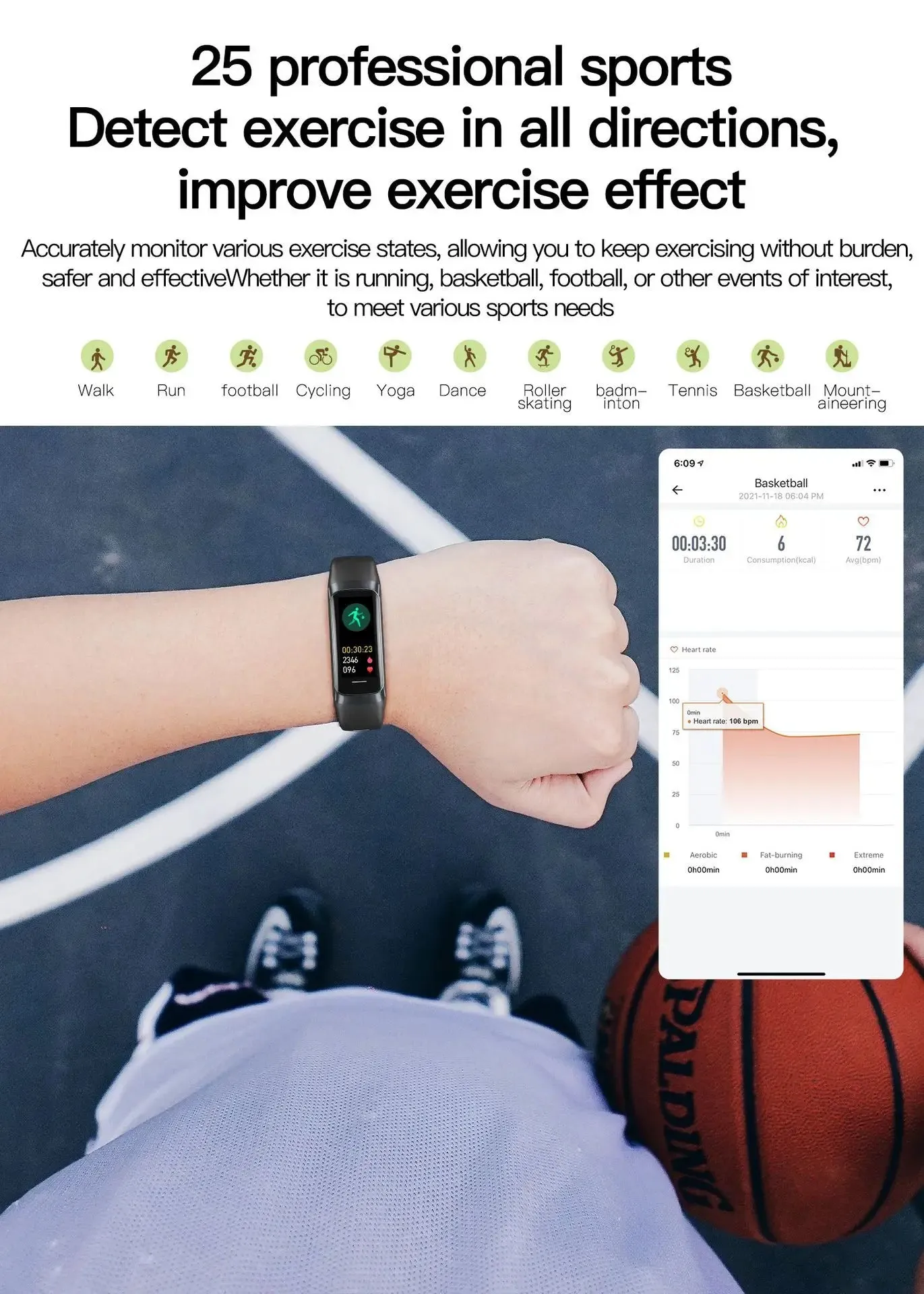 EFFEOKKI C60 1.10" AMOLED Smart Fitness Band