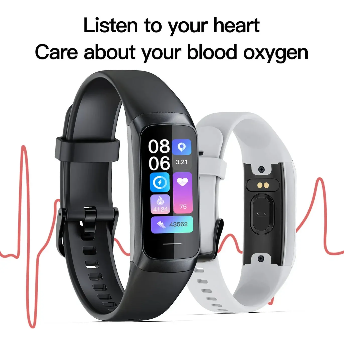 EFFEOKKI C60 1.10" AMOLED Smart Fitness Band