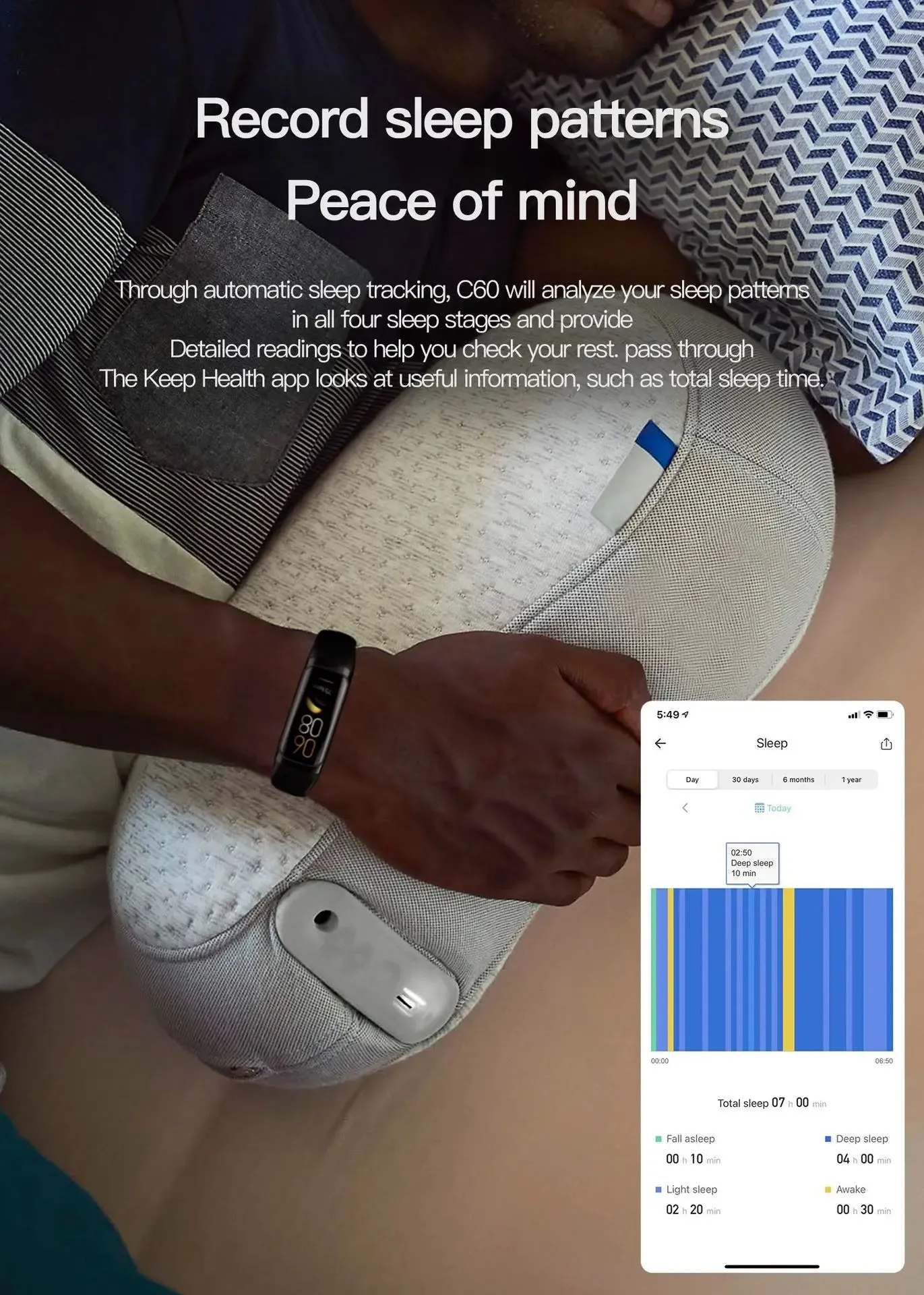 EFFEOKKI C60 1.10" AMOLED Smart Fitness Band