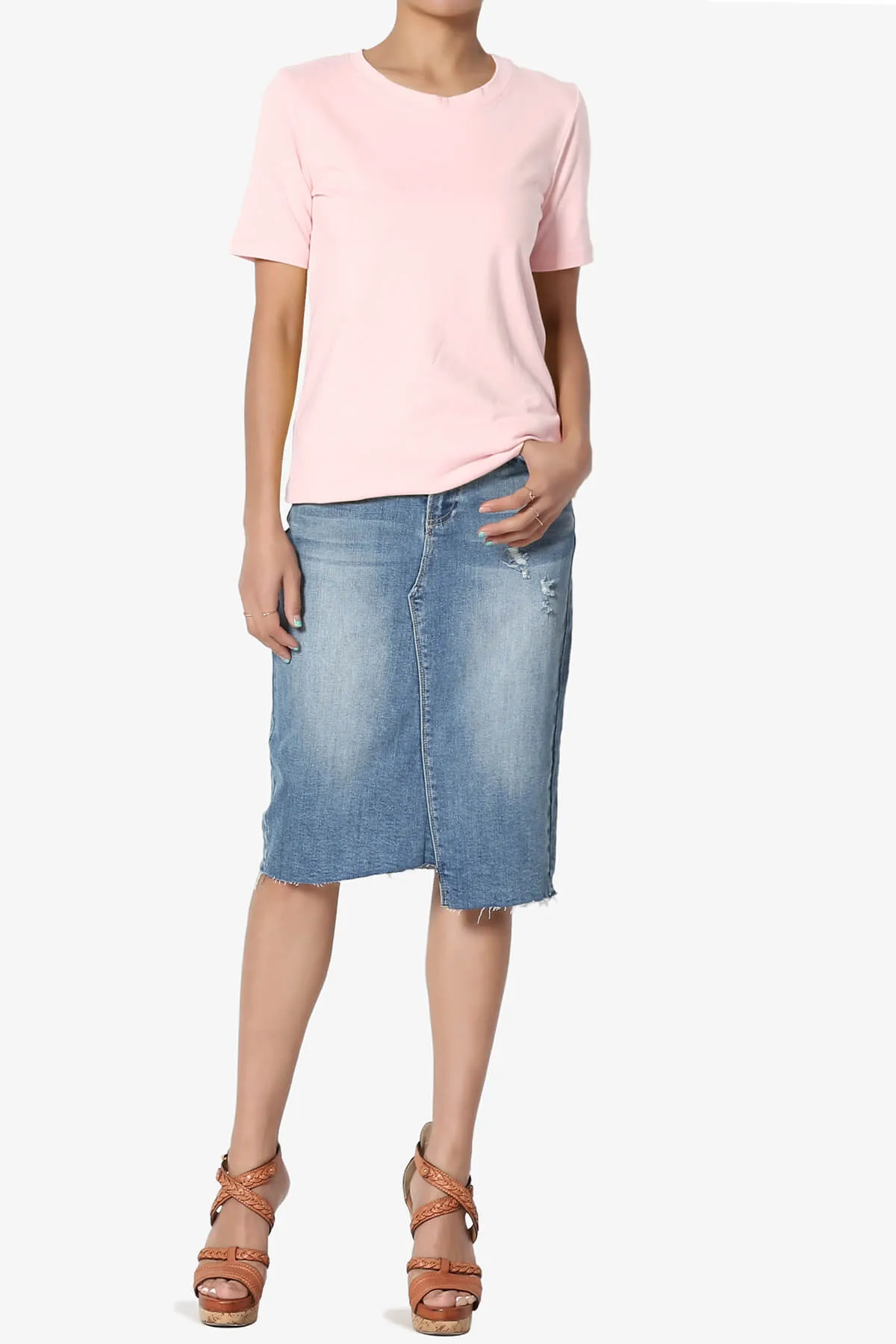 Elora Crew Neck Short Sleeve T-Shirt PLUS