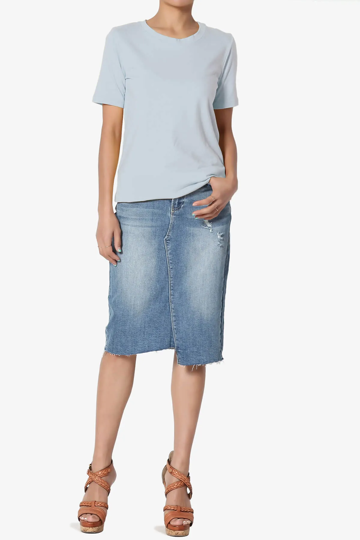 Elora Crew Neck Short Sleeve T-Shirt PLUS