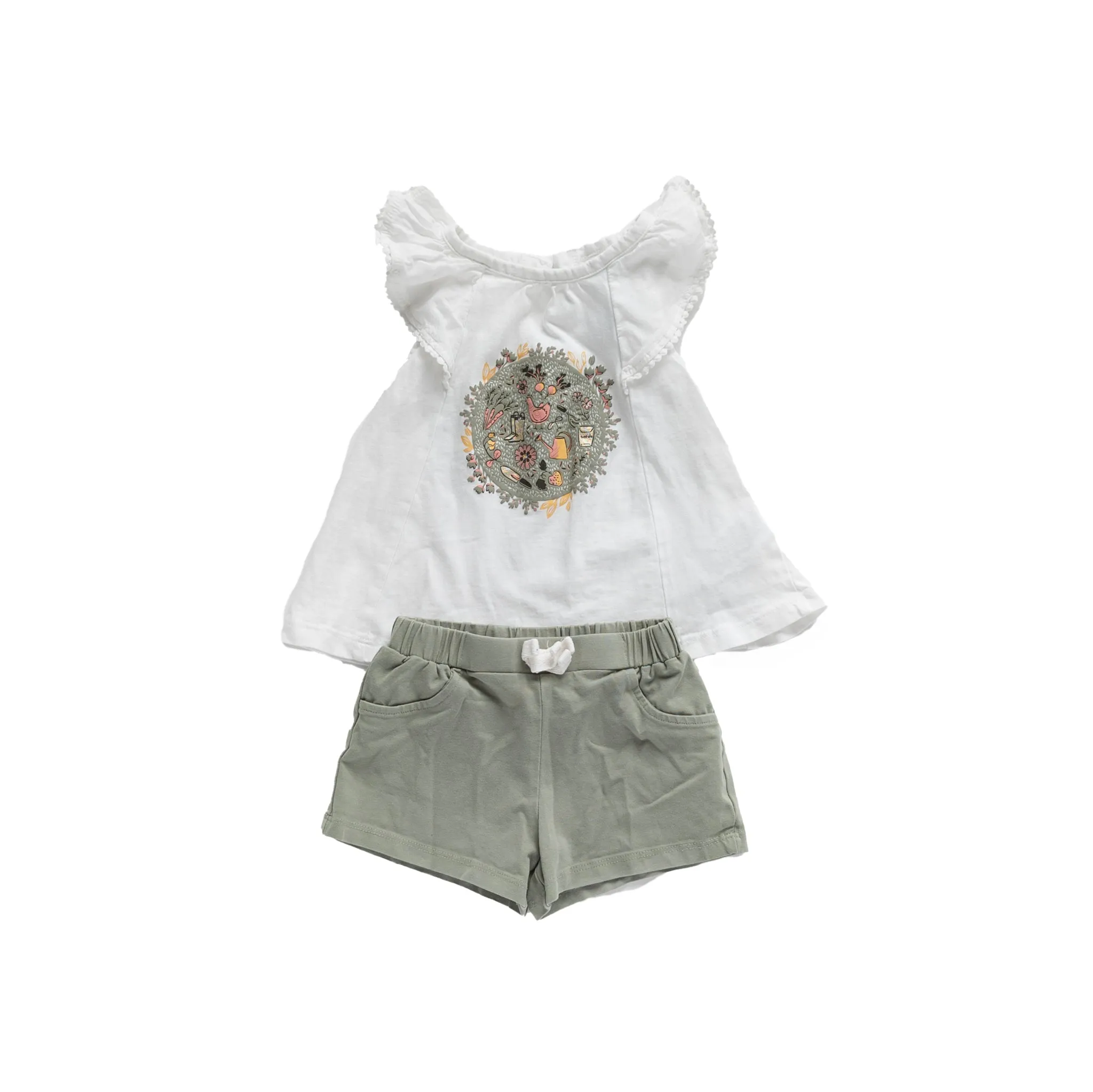 Emma's Garden shorts   tee 12m