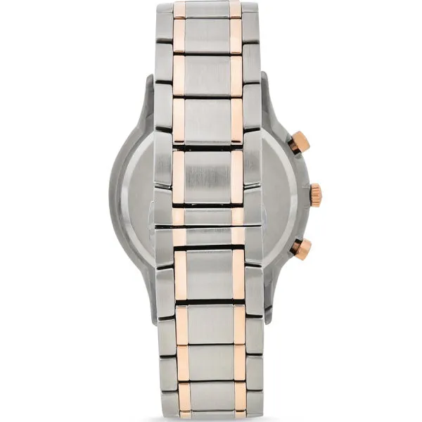 EMPORIO ARMANI Dress Two-Tone Stainless Steel Grey Dial Quartz Watch for Gents - AR11077