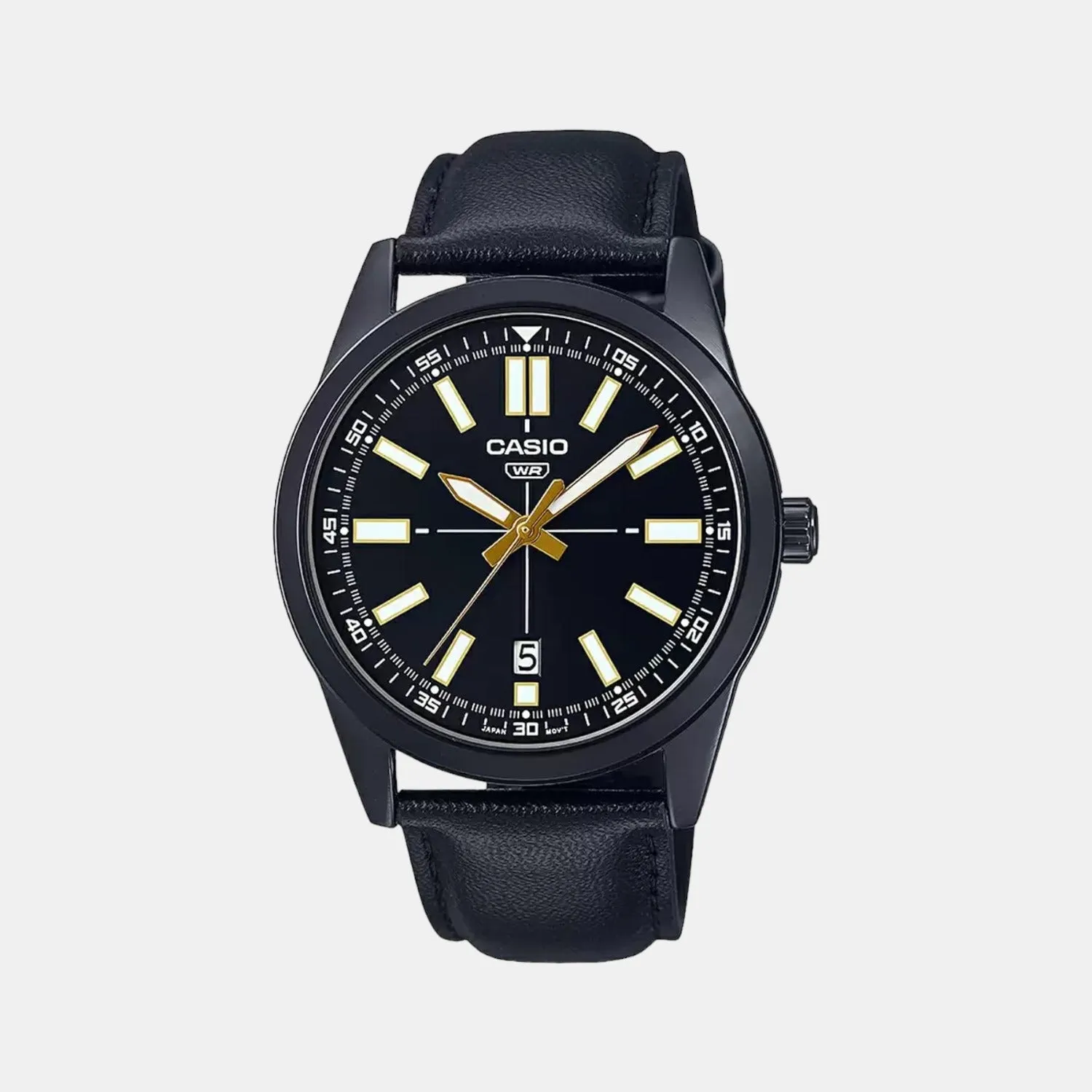 Enticer Men's Analog Leather Watch A1943 - MTP-VD02BL-1EUDF
