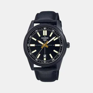 Enticer Men's Analog Leather Watch A1943 - MTP-VD02BL-1EUDF