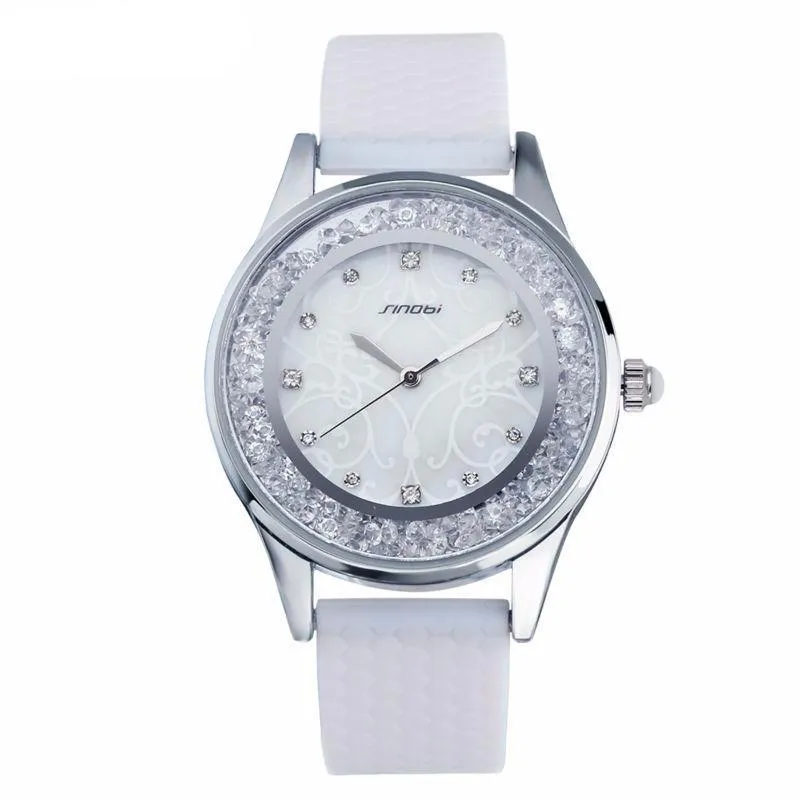 Fashion Women's Diamonds Silicone Band Watches - White,Pink,Mint Green,Purple,Light Pink