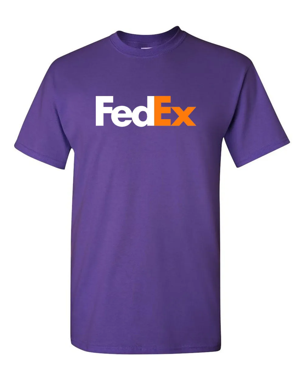 FedEx  T-shirt postal FedEx white orange Logo T-shirt