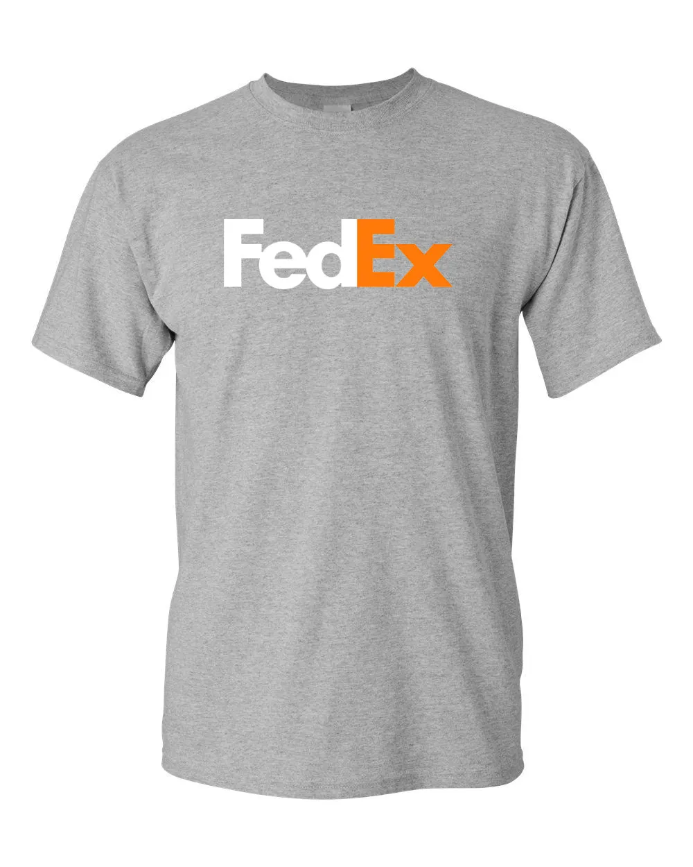 FedEx  T-shirt postal FedEx white orange Logo T-shirt