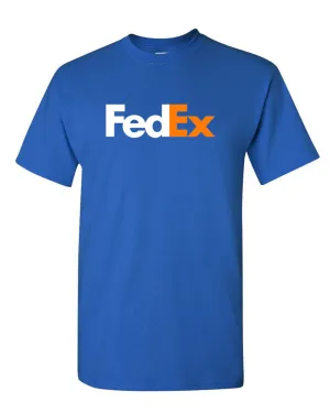 FedEx  T-shirt postal FedEx white orange Logo T-shirt