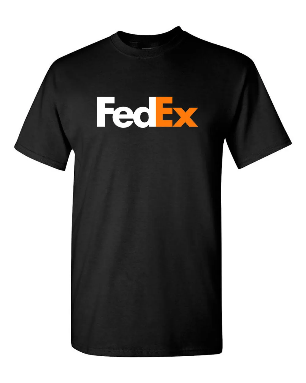 FedEx  T-shirt postal FedEx white orange Logo T-shirt