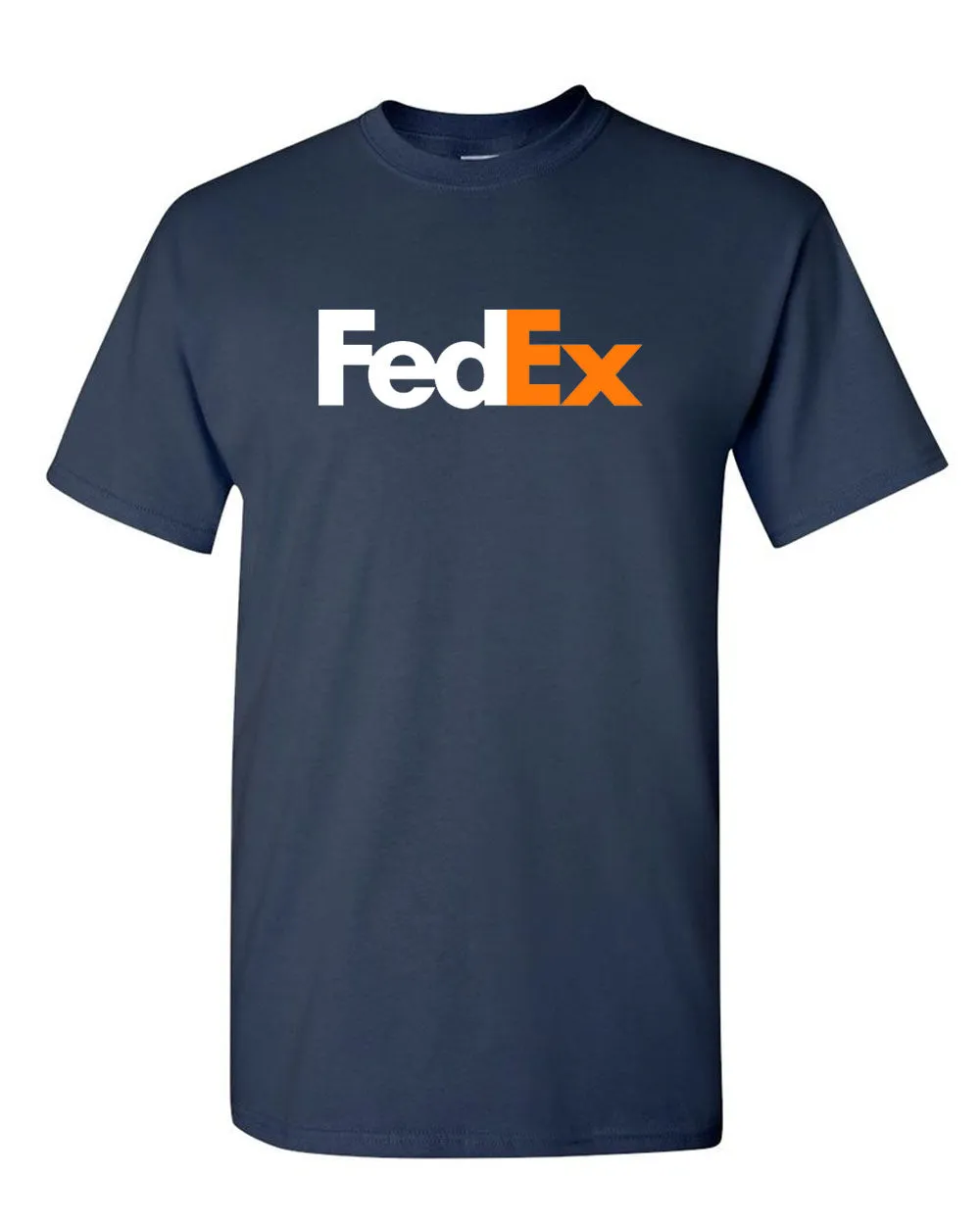 FedEx  T-shirt postal FedEx white orange Logo T-shirt