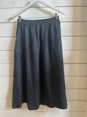 Frederic A-Line Skirt with Pockets - Navy - OS