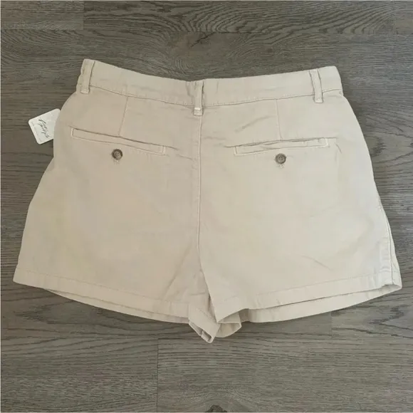 Free People Billie Chino High Waist Shorts Almond Milk Khaki Multi Sizes NWT