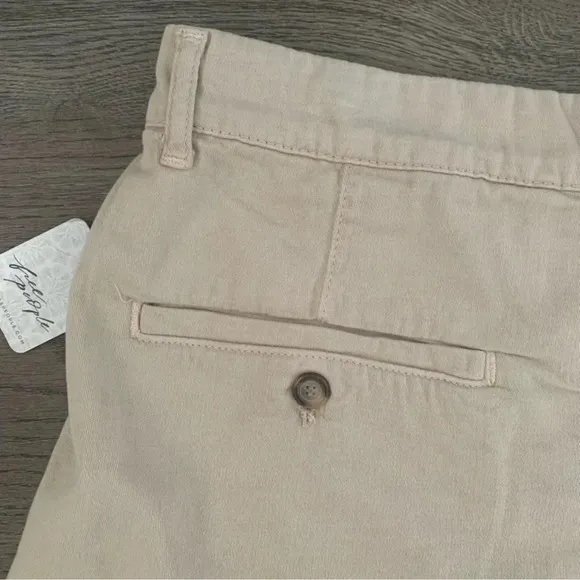 Free People Billie Chino High Waist Shorts Almond Milk Khaki Multi Sizes NWT
